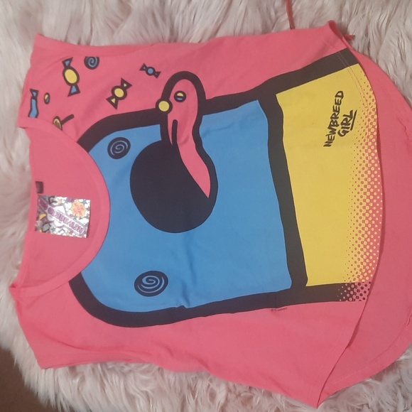 Nwot Newbreed girl cartoon tee size small - Picture 2 of 6